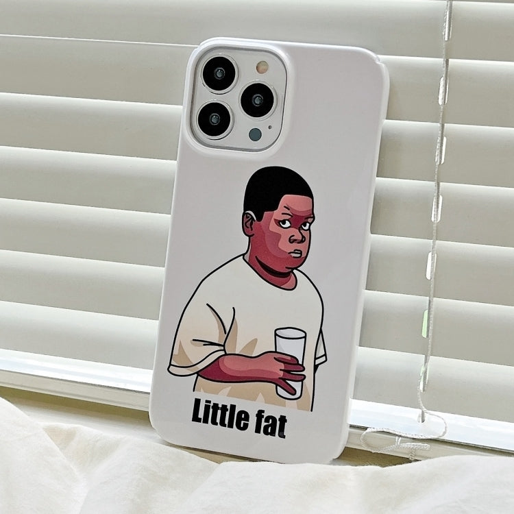 For iPhone 15 Pro Max Cartoon Film Craft Hard PC Phone Case(Little Fat) - HoMEdemic™ 