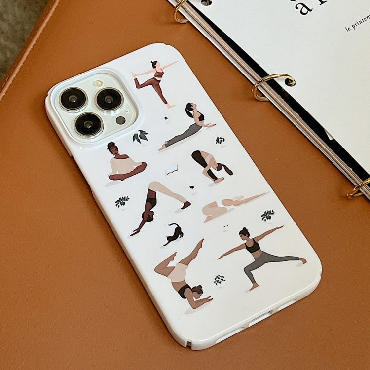 For iPhone 15 Pro Max Cartoon Film Craft Hard PC Phone Case(Yoga) - HoMEdemic™ 