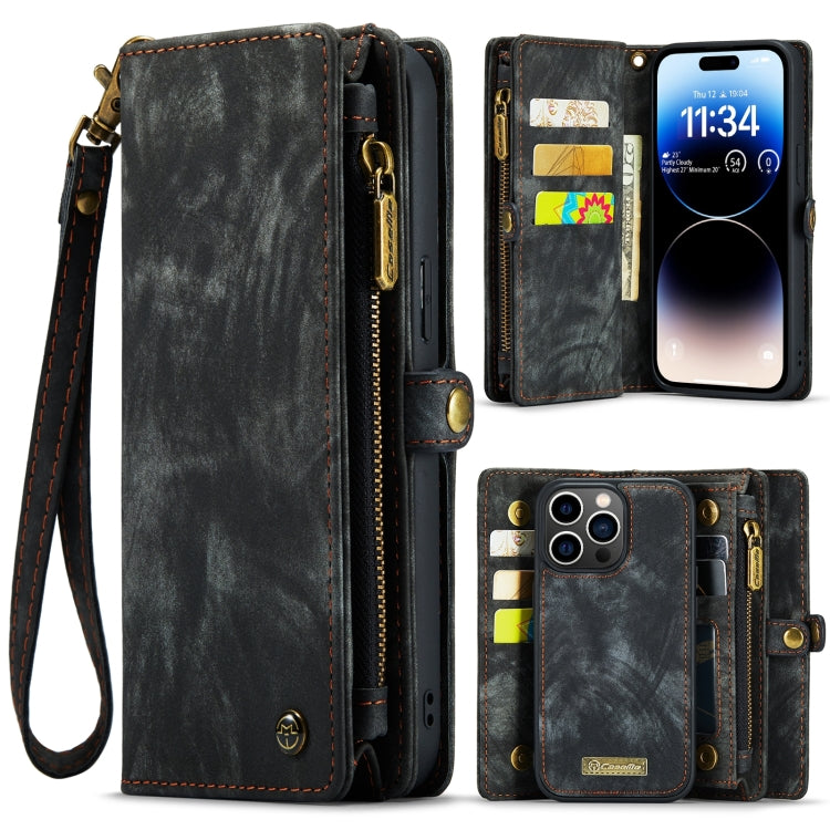 For iPhone 15 Pro Max CaseMe 008 Detachable Multifunctional Leather Phone Case(Black) - HoMEdemic™ 