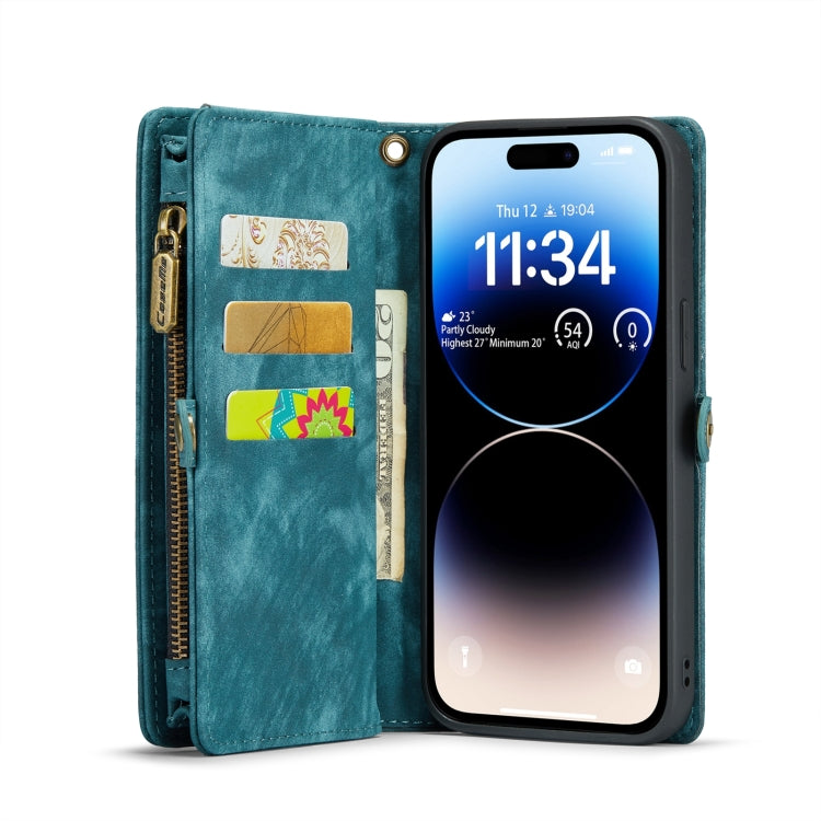 For iPhone 15 Pro Max CaseMe 008 Detachable Multifunctional Leather Phone Case(Blue) - HoMEdemic™ 
