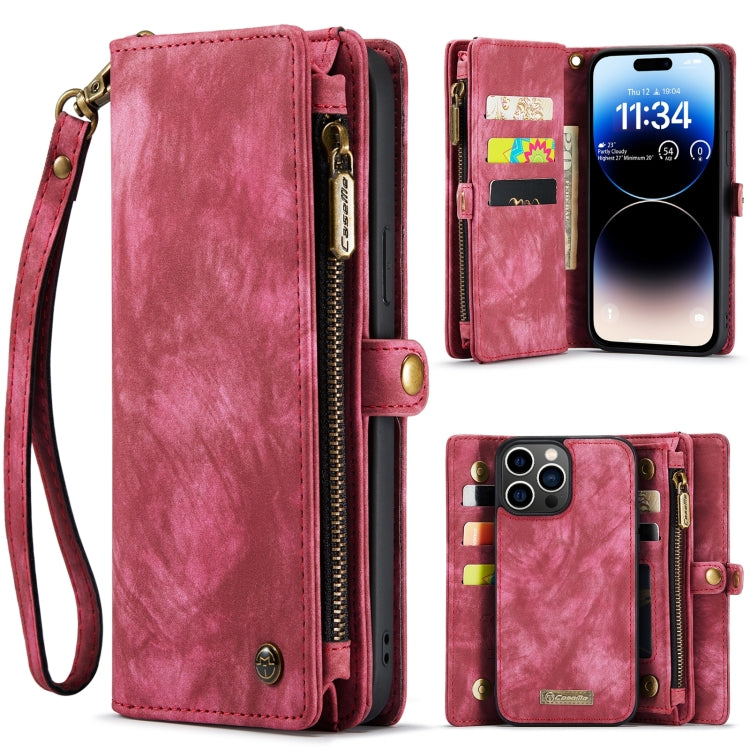 For iPhone 15 Pro Max CaseMe 008 Detachable Multifunctional Leather Phone Case(Red) - HoMEdemic™ 