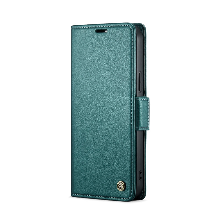 For iPhone 15 Pro Max CaseMe 023 Butterfly Buckle Litchi Texture RFID Anti-theft Leather Phone Case(Pearly Blue) - HoMEdemic™ 