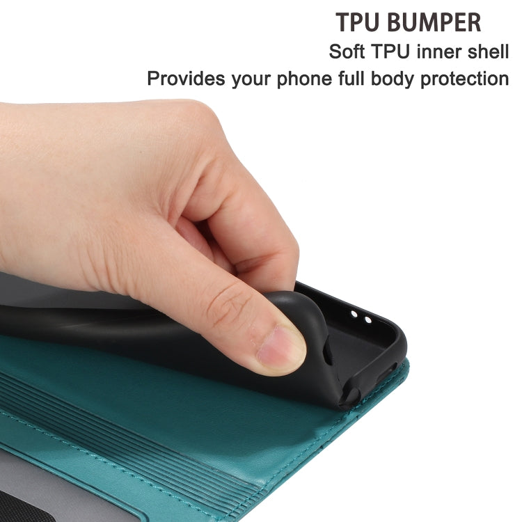 For iPhone 15 Pro Max Cat Embossing Pattern Leather Phone Case with Lanyard(Blue) - HoMEdemic™ 