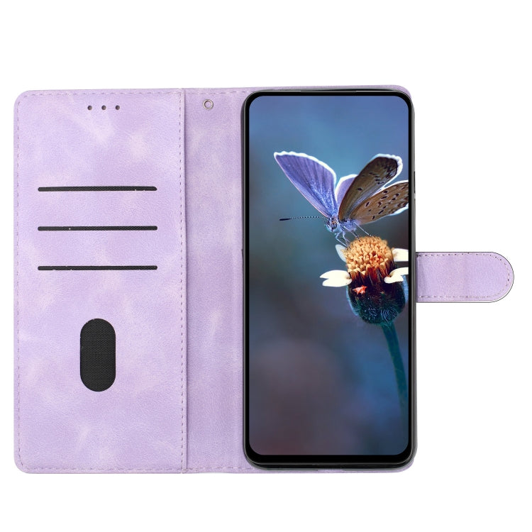 For iPhone 15 Pro Max Cherry Blossom Butterfly Skin Feel Embossed PU Phone Case(Purple) - HoMEdemic™ 