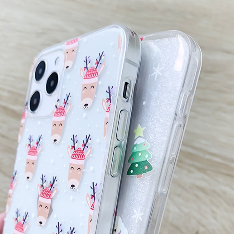 For iPhone 15 Pro Max Christmas Colored Drawing Pattern High Transparent Soft TPU Phone Case(Christmas Stocking) - HoMEdemic™ 