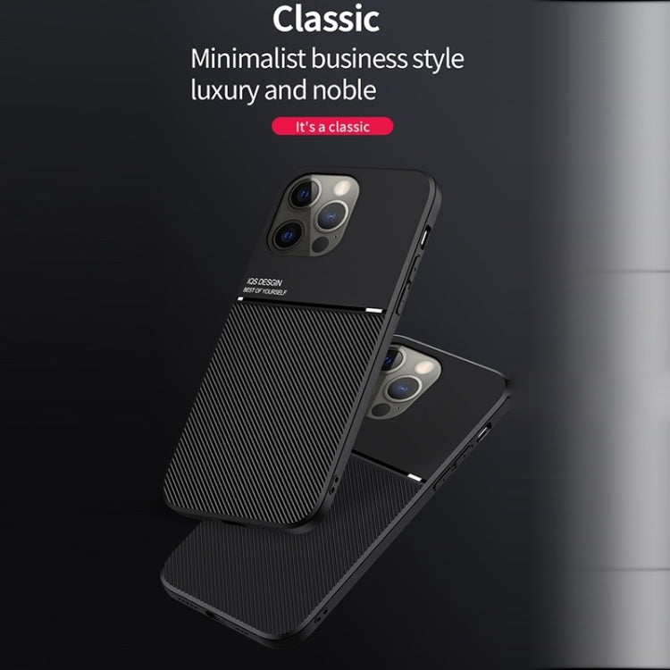 For iPhone 15 Pro Max Classic Tilt Strip Grain Magnetic Shockproof PC + TPU Phone Case(Blue) - HoMEdemic™ 