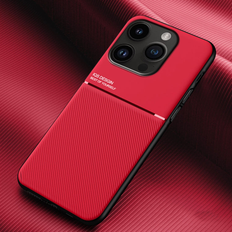 For iPhone 15 Pro Max Classic Tilt Strip Grain Magnetic Shockproof PC + TPU Phone Case(Red) - HoMEdemic™ 