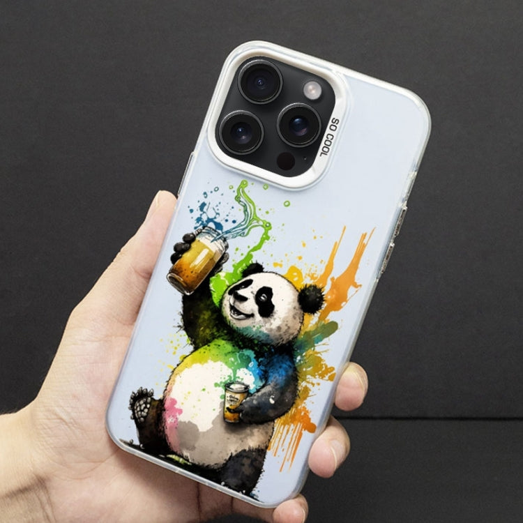 For iPhone 15 Pro Max Color Ink Frosted PC+TPU Phone Case(Toast Panda) - HoMEdemic™ 