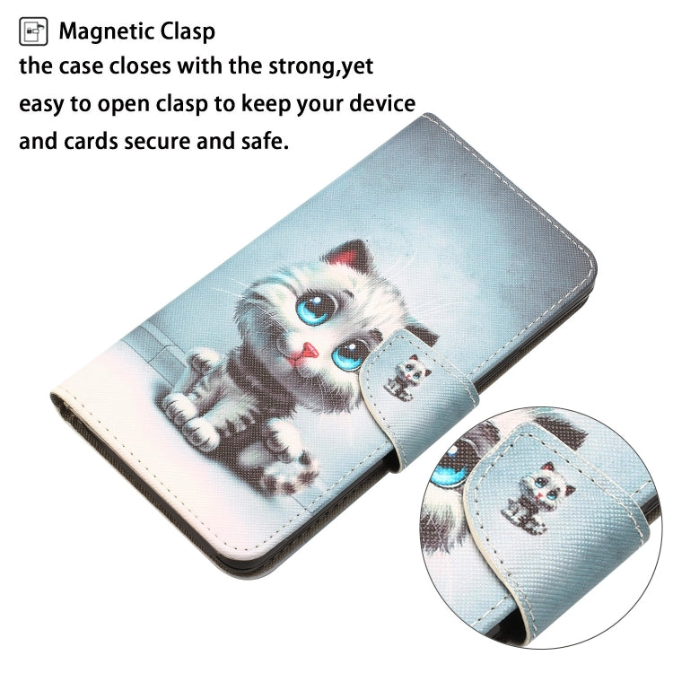 For iPhone 15 Pro Max Colored Drawing Leather Phone Case(Blue Eyes) - HoMEdemic™ 