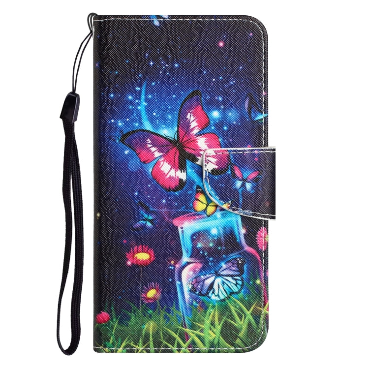 For iPhone 15 Pro Max Colored Drawing Leather Phone Case(Bottle Butterfly) - HoMEdemic™ 