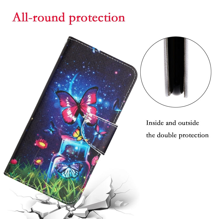 For iPhone 15 Pro Max Colored Drawing Leather Phone Case(Bottle Butterfly) - HoMEdemic™ 