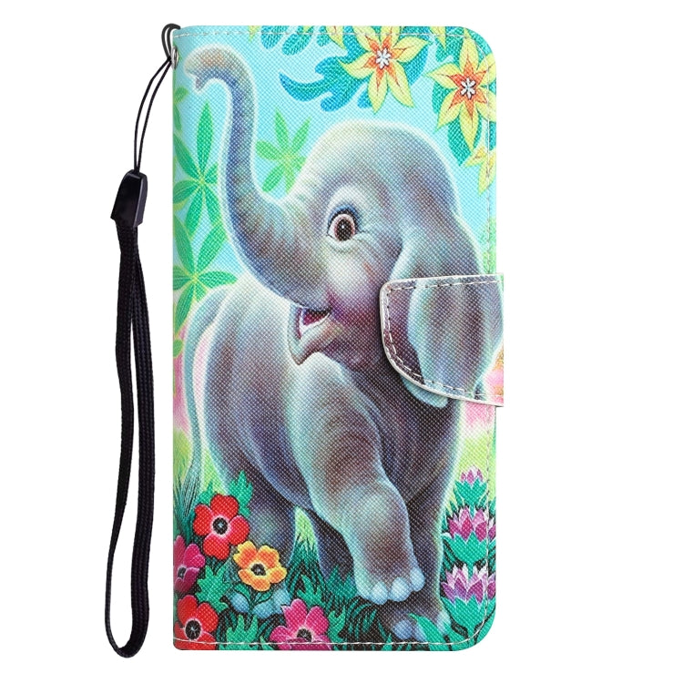 For iPhone 15 Pro Max Colored Drawing Leather Phone Case(Elephant) - HoMEdemic™ 