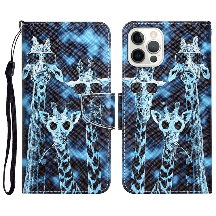 For iPhone 15 Pro Max Colored Drawing Leather Phone Case(Giraffes) - HoMEdemic™ 