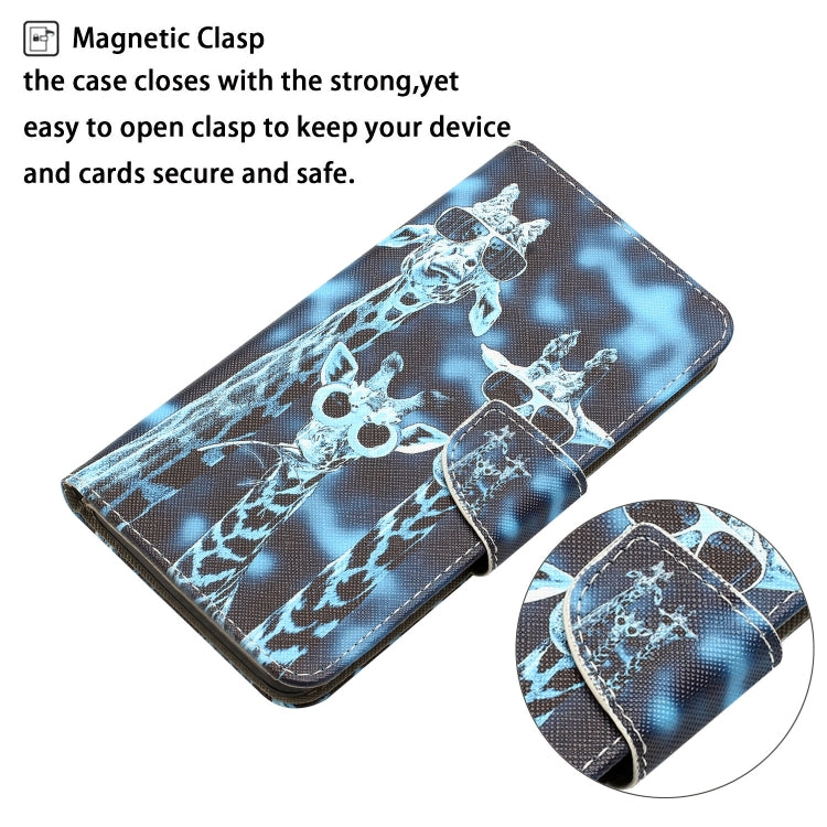 For iPhone 15 Pro Max Colored Drawing Leather Phone Case(Giraffes) - HoMEdemic™ 