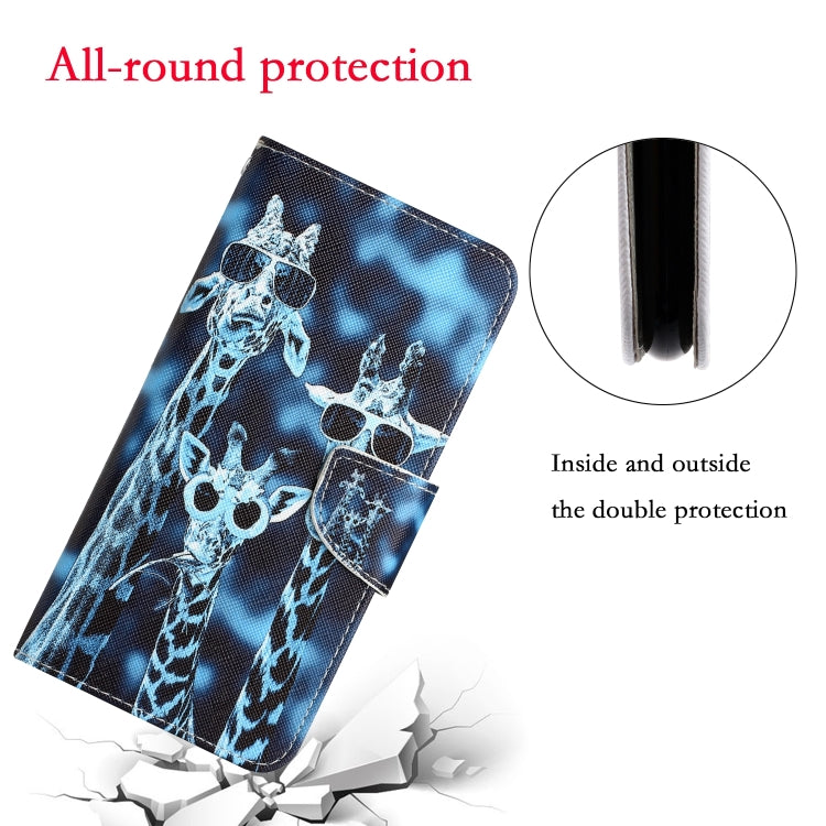 For iPhone 15 Pro Max Colored Drawing Leather Phone Case(Giraffes) - HoMEdemic™ 