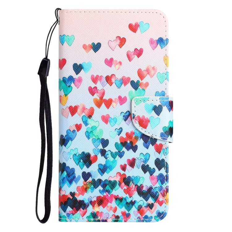 For iPhone 15 Pro Max Colored Drawing Leather Phone Case(Heart) - HoMEdemic™ 