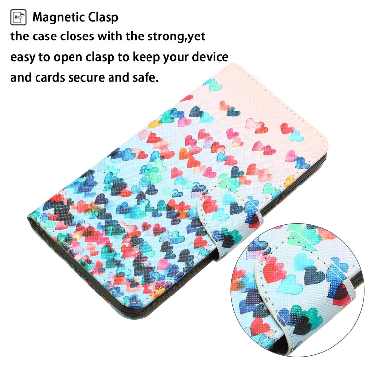 For iPhone 15 Pro Max Colored Drawing Leather Phone Case(Heart) - HoMEdemic™ 