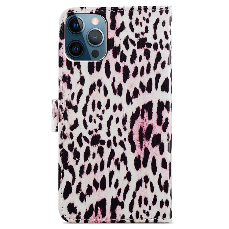 For iPhone 15 Pro Max Colored Drawing Leather Phone Case(Leopard) - HoMEdemic™ 