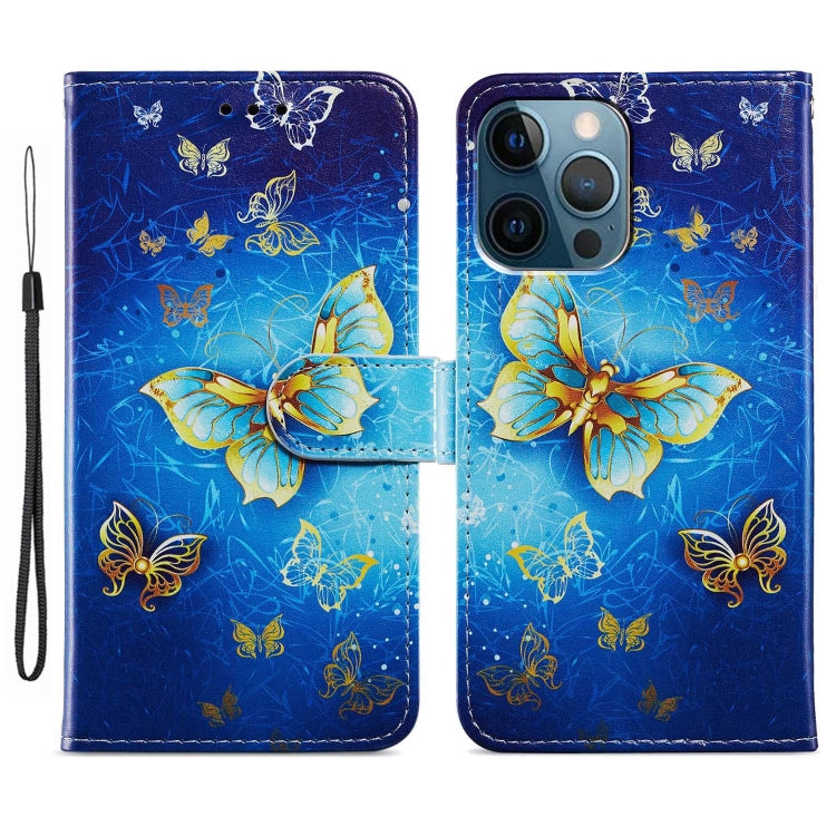 For iPhone 15 Pro Max Colored Drawing Leather Phone Case(Phnom Penh Butterfly) - HoMEdemic™ 