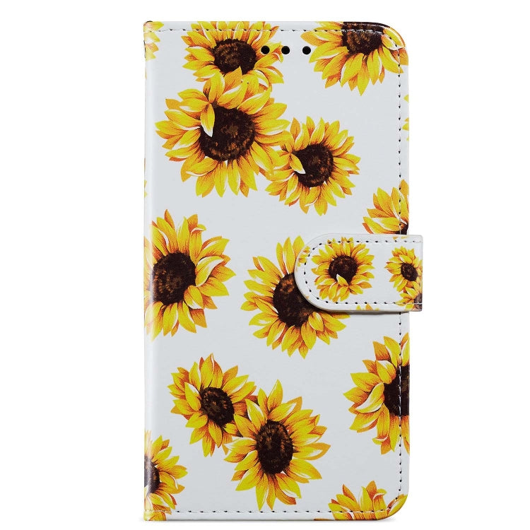 For iPhone 15 Pro Max Colored Drawing Leather Phone Case(Sunflower) - HoMEdemic™ 