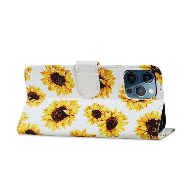 For iPhone 15 Pro Max Colored Drawing Leather Phone Case(Sunflower) - HoMEdemic™ 