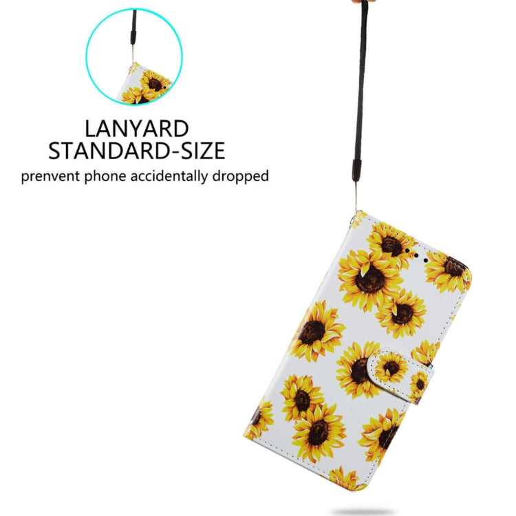 For iPhone 15 Pro Max Colored Drawing Leather Phone Case(Sunflower) - HoMEdemic™ 