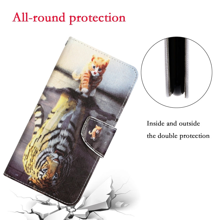 For iPhone 15 Pro Max Colored Drawing Leather Phone Case(Tiger) - HoMEdemic™ 