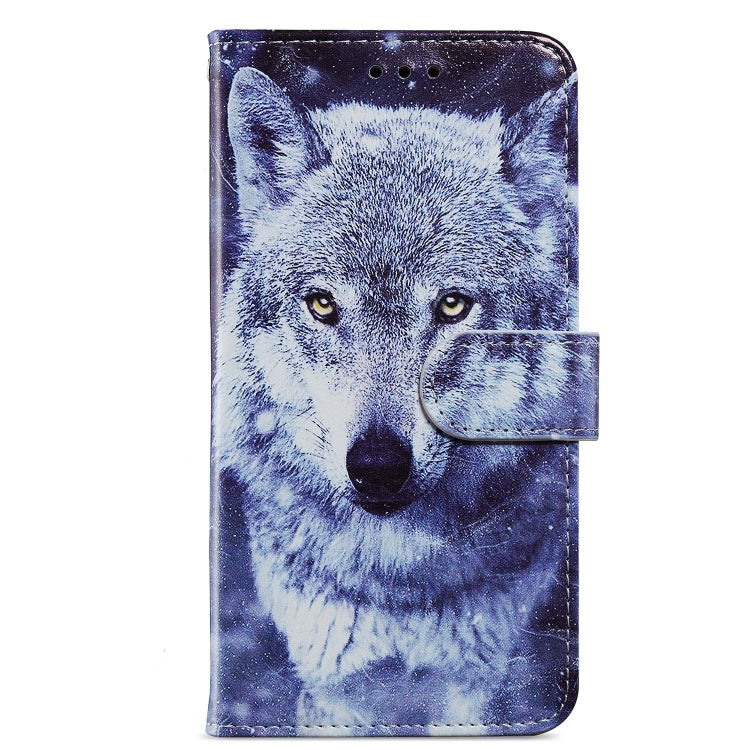 For iPhone 15 Pro Max Colored Drawing Leather Phone Case(White Wolf) - HoMEdemic™ 