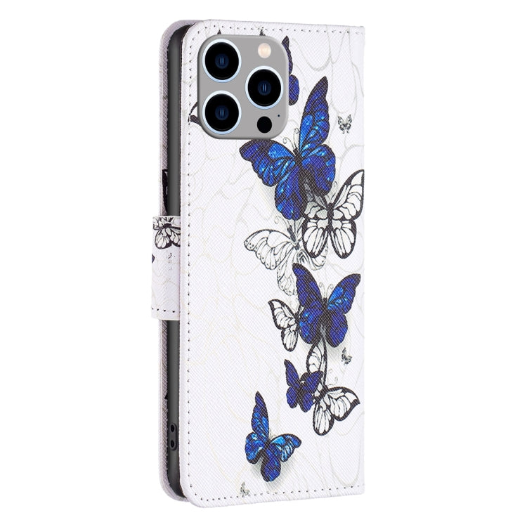 For iPhone 15 Pro Max Colored Drawing Pattern Flip Leather Phone Case(Butterflies) - HoMEdemic™ 