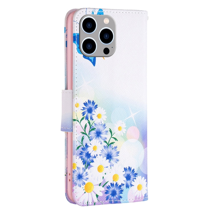 For iPhone 15 Pro Max Colored Drawing Pattern Leather Phone Case(Butterfly Love) - HoMEdemic™ 