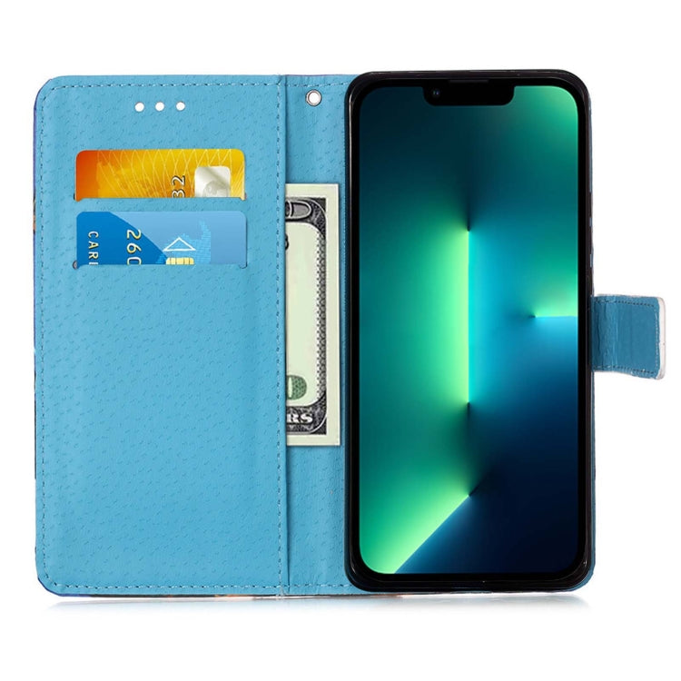 For iPhone 15 Pro Max Colored Drawing Pattern Plain Weave Leather Phone Case(Tower Butterfly) - HoMEdemic™ 