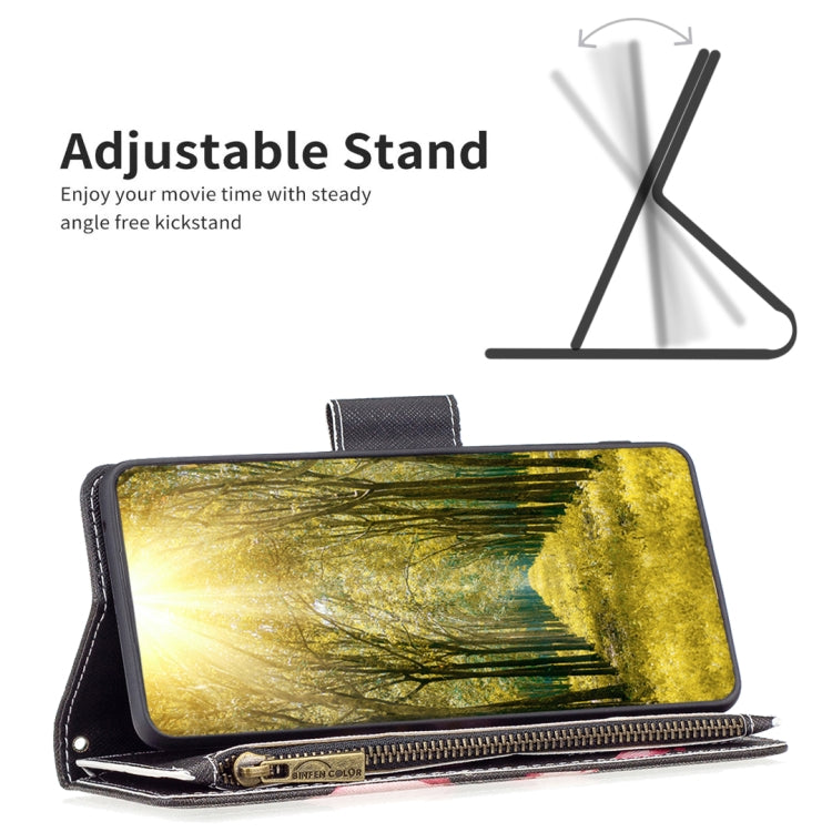 For iPhone 15 Pro Max Colored Drawing Pattern Zipper Phone Leather Case(Lotus) - HoMEdemic™ 