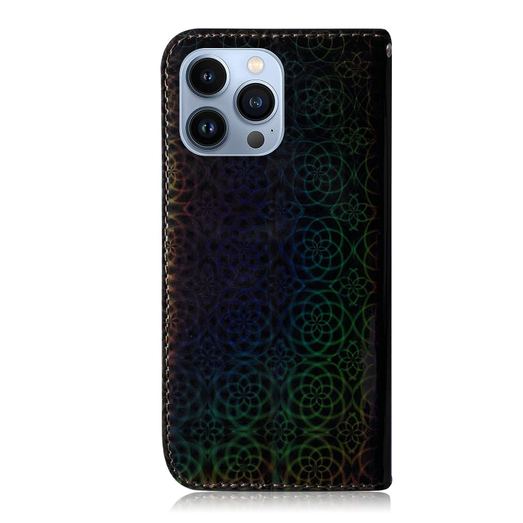 For iPhone 15 Pro Max Colorful Magnetic Buckle Leather Phone Case(Black) - HoMEdemic™ 