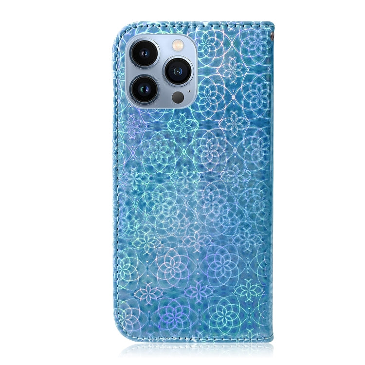 For iPhone 15 Pro Max Colorful Magnetic Buckle Leather Phone Case(Blue) - HoMEdemic™ 