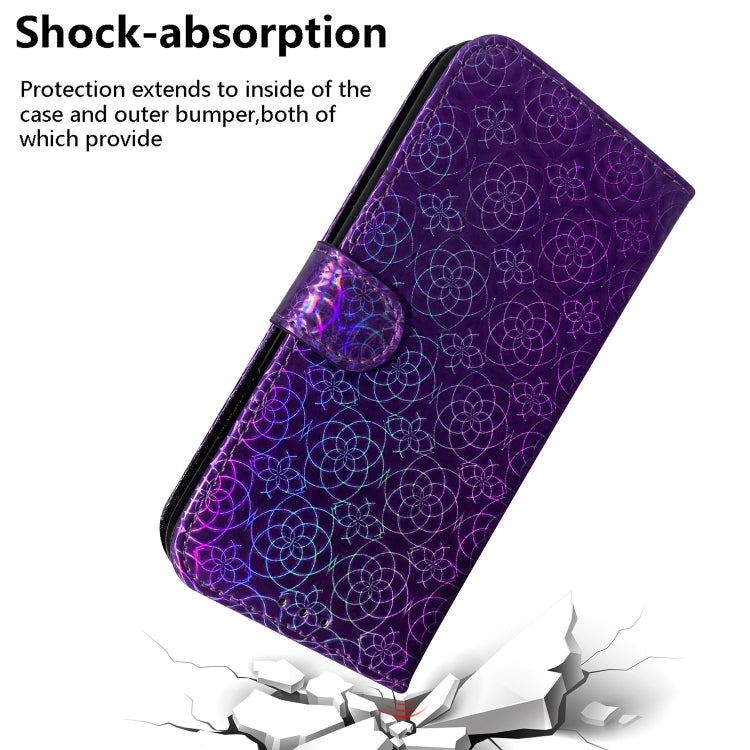 For iPhone 15 Pro Max Colorful Magnetic Buckle Leather Phone Case(Purple) - HoMEdemic™ 