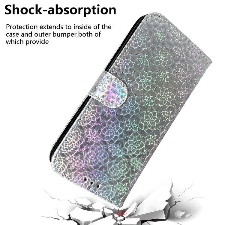 For iPhone 15 Pro Max Colorful Magnetic Buckle Leather Phone Case(Silver) - HoMEdemic™ 
