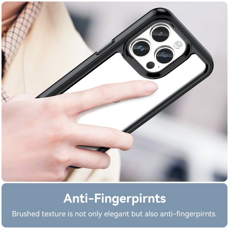 For iPhone 15 Pro Max Colorful Series Acrylic + TPU Phone Case(Black) - HoMEdemic™ 