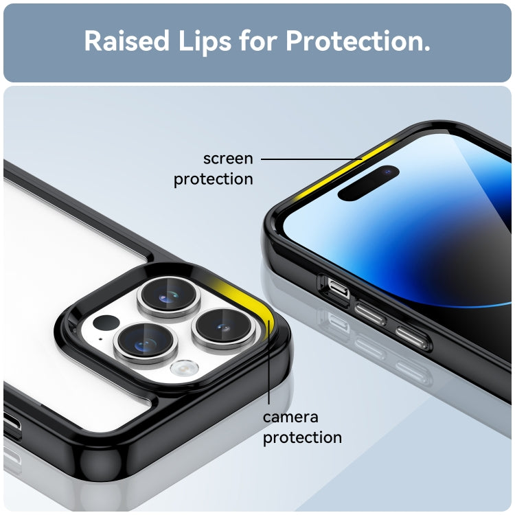 For iPhone 15 Pro Max Colorful Series Acrylic + TPU Phone Case(Black) - HoMEdemic™ 