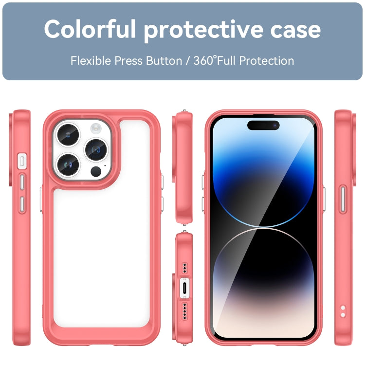 For iPhone 15 Pro Max Colorful Series Acrylic + TPU Phone Case(Red) - HoMEdemic™ 