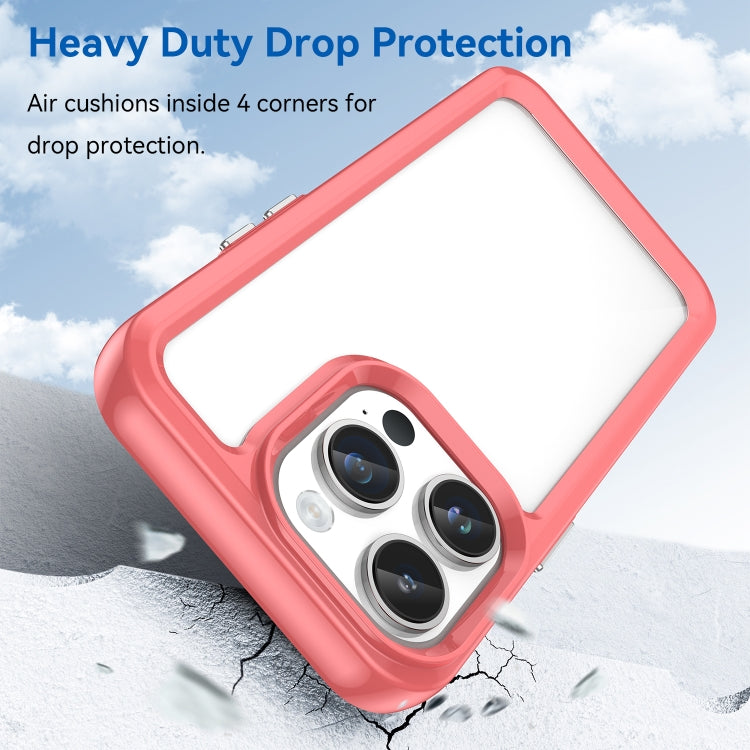 For iPhone 15 Pro Max Colorful Series Acrylic + TPU Phone Case(Red) - HoMEdemic™ 