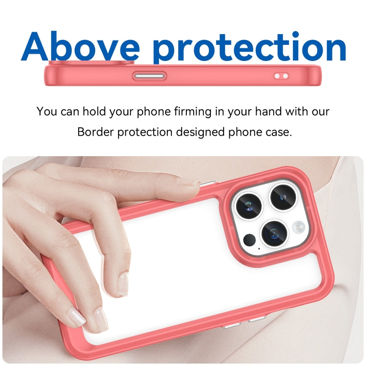 For iPhone 15 Pro Max Colorful Series Acrylic + TPU Phone Case(Red) - HoMEdemic™ 