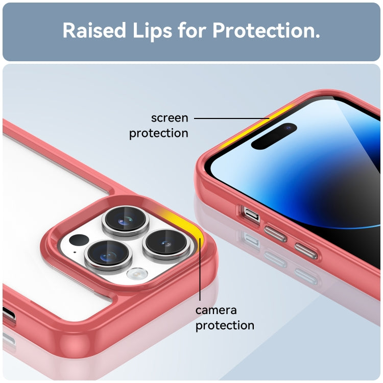 For iPhone 15 Pro Max Colorful Series Acrylic + TPU Phone Case(Red) - HoMEdemic™ 