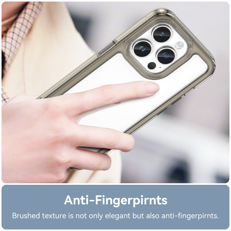 For iPhone 15 Pro Max Colorful Series Acrylic + TPU Phone Case(Transparent Grey) - HoMEdemic™ 