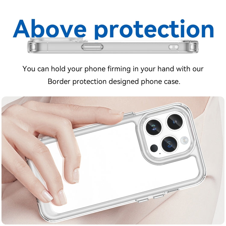 For iPhone 15 Pro Max Colorful Series Acrylic + TPU Phone Case(Transparent) - HoMEdemic™ 