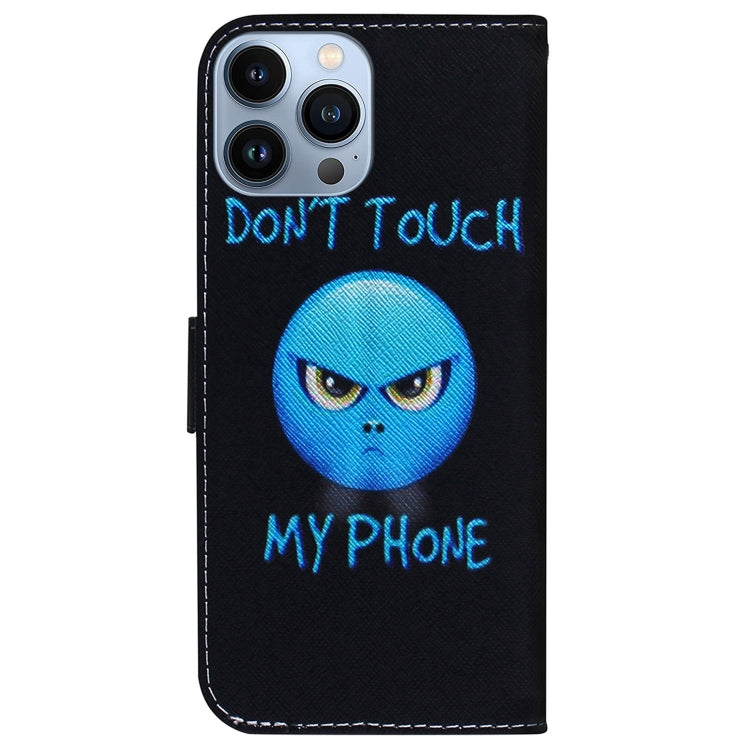For iPhone 15 Pro Max Coloured Drawing Flip Leather Phone Case(Anger) - HoMEdemic™ 