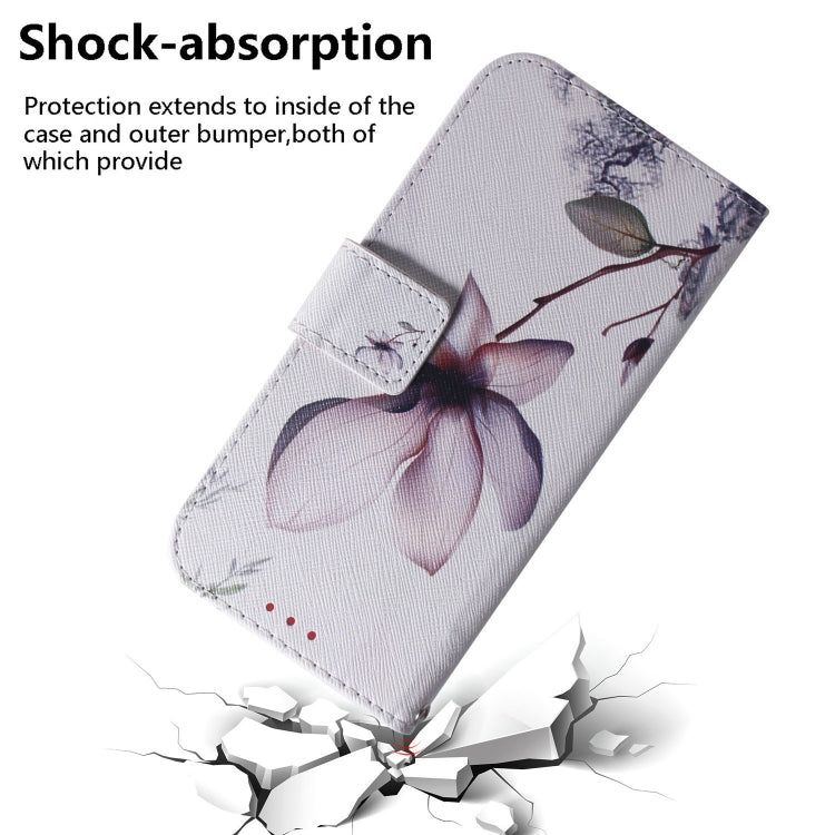 For iPhone 15 Pro Max Coloured Drawing Flip Leather Phone Case(Magnolia) - HoMEdemic™ 