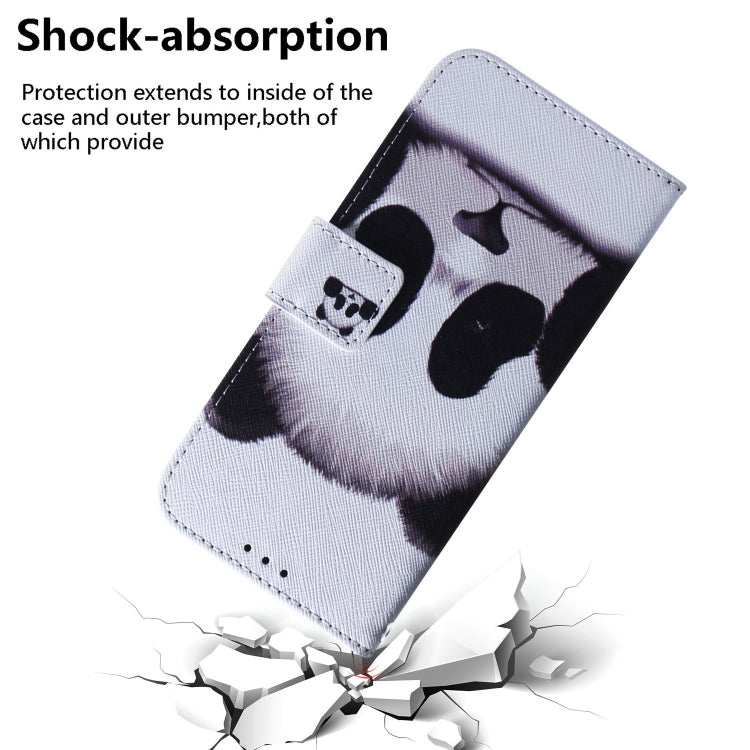 For iPhone 15 Pro Max Coloured Drawing Flip Leather Phone Case(Panda) - HoMEdemic™ 