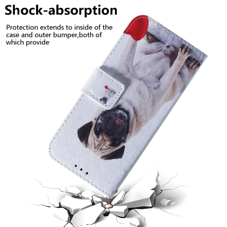 For iPhone 15 Pro Max Coloured Drawing Flip Leather Phone Case(Pug) - HoMEdemic™ 