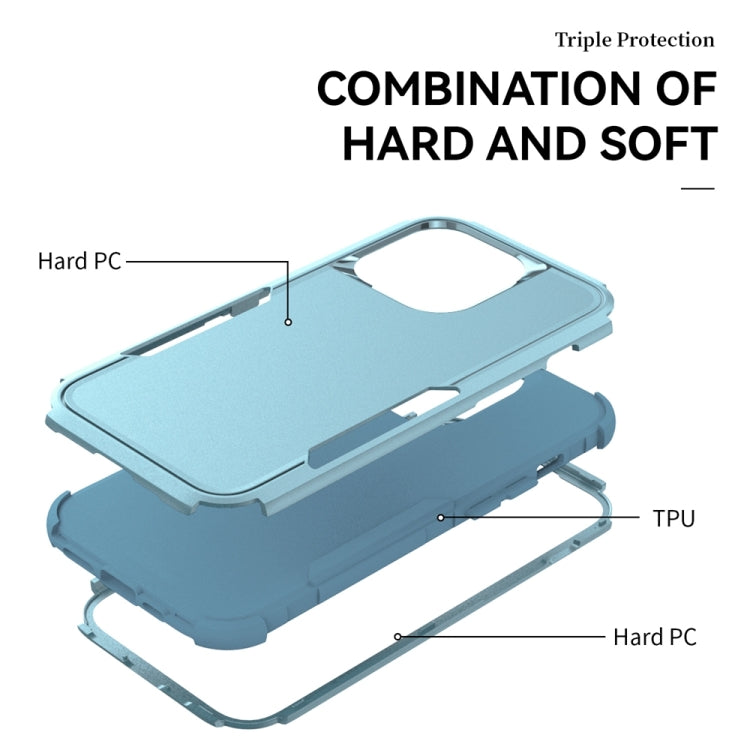 For iPhone 15 Pro Max Commuter Shockproof TPU + PC Phone Case(Grey Green) - HoMEdemic™ 
