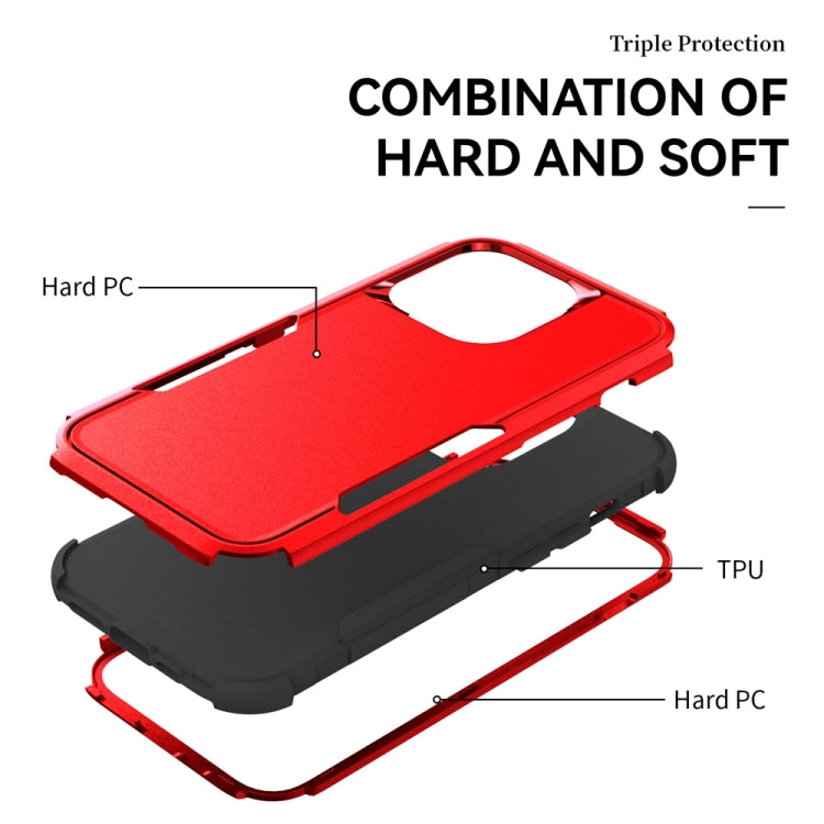 For iPhone 15 Pro Max Commuter Shockproof TPU + PC Phone Case(Red+Black) - HoMEdemic™ 